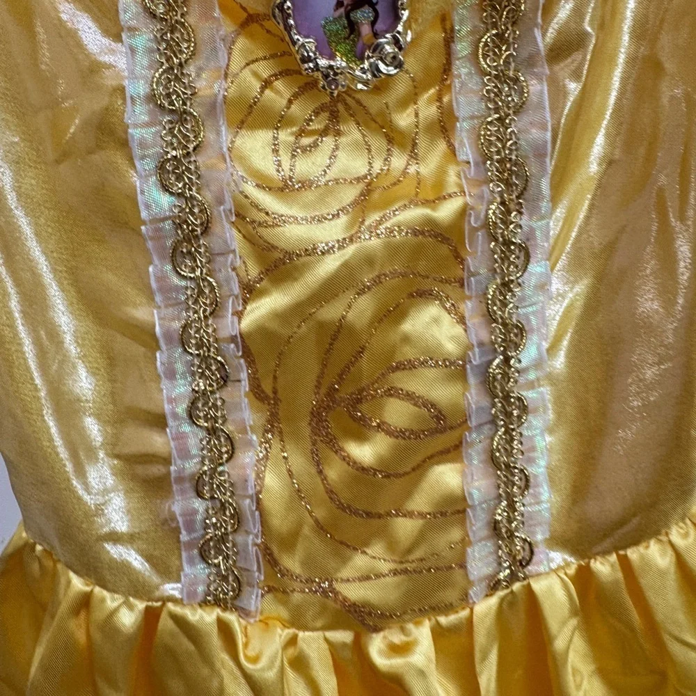 Disney Girls 4 - 6 Belle Beauty & the Beast Golden Princess Dress Up Costume